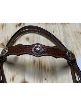 TESTIERA WESTERN TRIPLE S IN CUOIO AMERICANO-24711