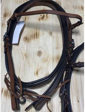 TESTIERA WESTERN IN CUOIO COMPLETA DI REDINI-24935