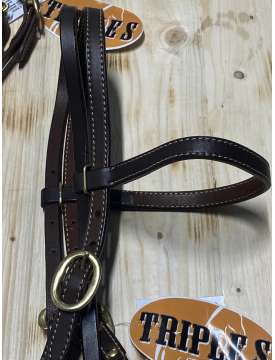 TESTIERA WESTERN TRIPLE S IN CUOIO-24939