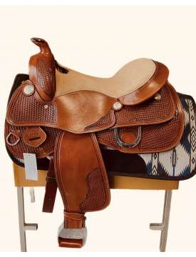 SELLA WESTERN TRIPLE S PLEASURE IN CUOIO NATURALE-25239