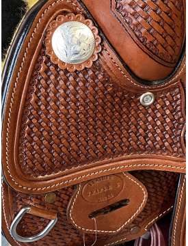 SELLA WESTERN TRIPLE S PLEASURE IN CUOIO NATURALE-25241