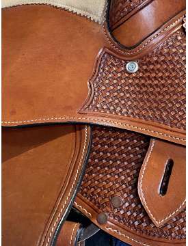 SELLA WESTERN TRIPLE S PLEASURE IN CUOIO NATURALE-25245