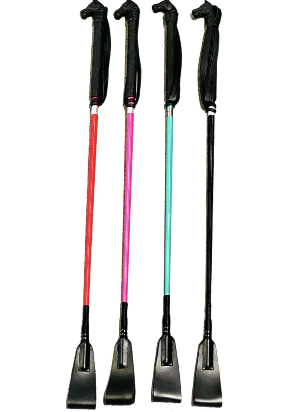 Frustino HKM Per Equitazione Con Cinghia Da Polso E Scacciamosche Integrato - Design Ergonomico - 3