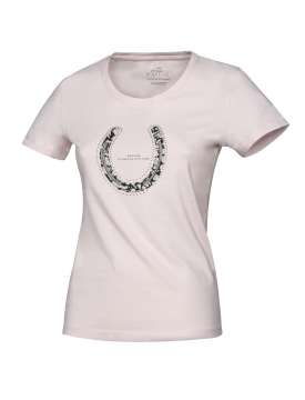 T-SHIRT EQUILINE DONNA CON STAMPA STAFFA E BRILLANTINI-25900