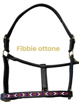 CAVEZZA IN CUOIO NERO WINNER CON PERLINE-25915