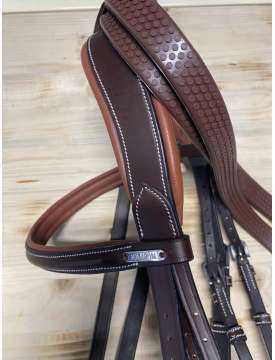TESTIERA JUMP-IN BRIDON LONDON CON REDINI IN GOMMA-26311