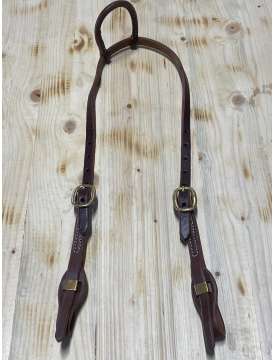 TESTIERA WESTERN CUOIO GRASSO AD ORECCHIO-26603