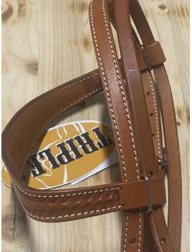 BRIGLIA WESTERN TRIPLES FRONTALINO E MONTANTI LARGHI-26627