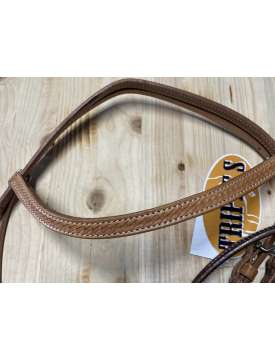 TESTIERA WESTERN TRIPLES IN CUOIO BASKET-26632