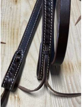 TESTIERA WESTERN TRIPLES IN CUOIO BASKET-26633