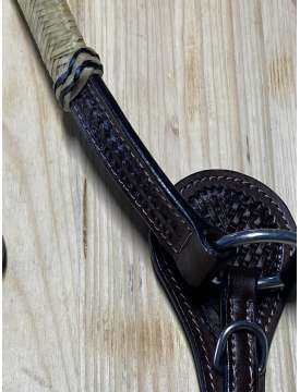 PETTORALE PER SELLA WESTERN CON DECORI IN CUOIO INTRECCIATO-26851