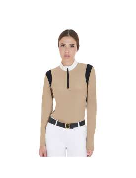 MAGLIA DA GARA EQUESTRO MANICA LUNGA BEIGE-26959
