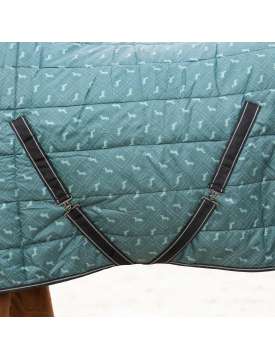COPERTA DA BOX 200 GR. VERDE STAMPA CAVALLINI-27005