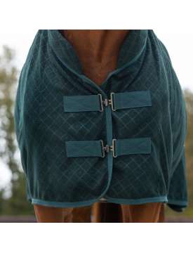 COPERTA PER CAVALLI IN PILE VERDE CON CINGHIE-27018