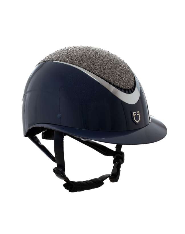 CASCO EQUESTRO VISIERA LARGA E BRILLANTINI