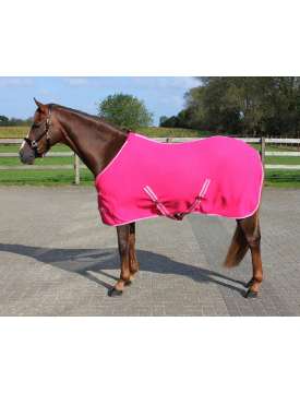 COPERTA IN PILE ROSA CON CINGHIE SOTTOPANCIA-27031