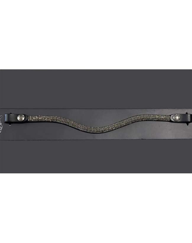 FRONTALINO IN CUOIO CON PIETRE BRILLANTINI