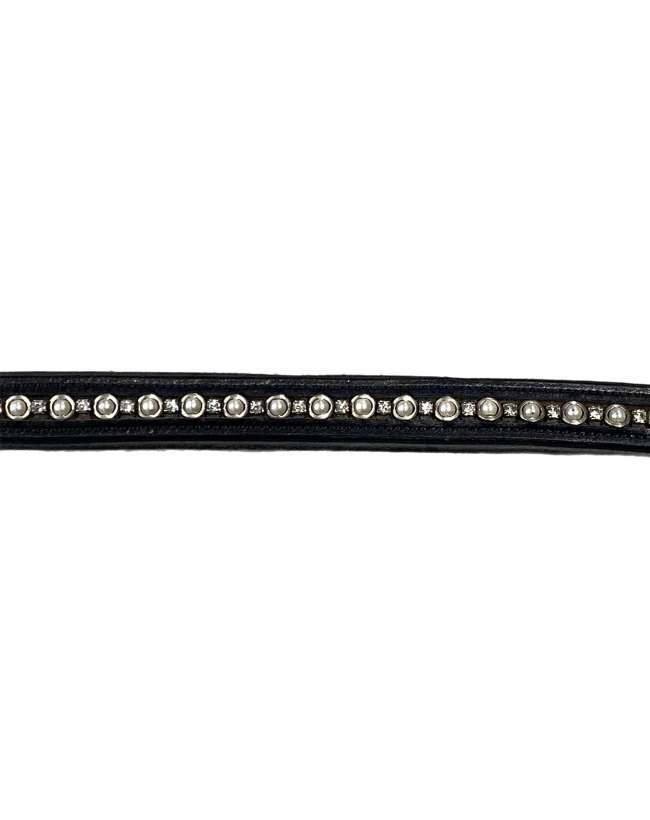 FRONTALINO CON STRASS E PERLINE