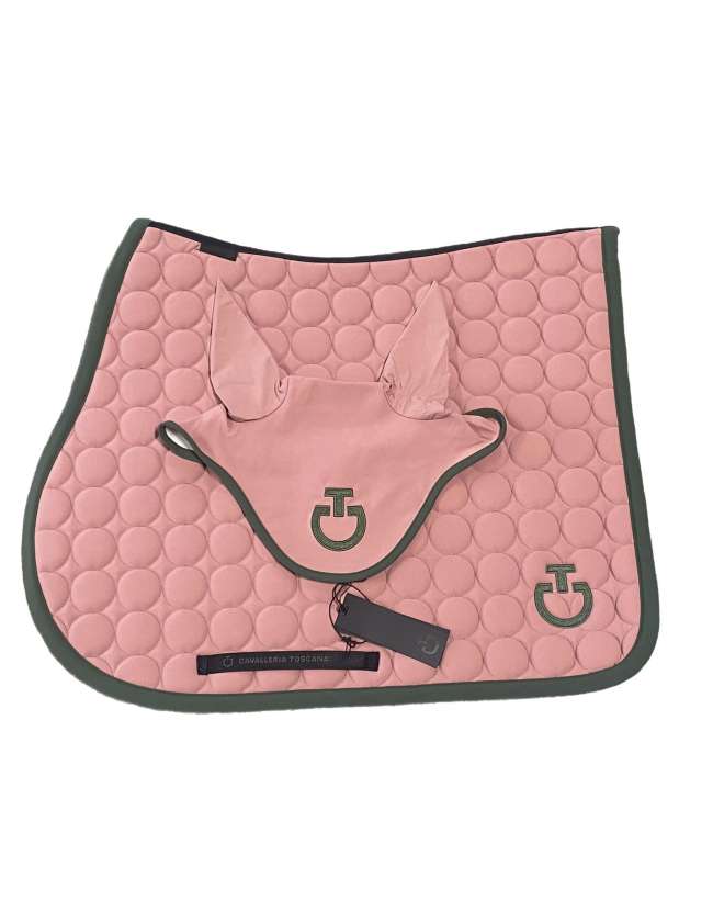 SOTTOSELLA E CUFFIA CAVALLERIA TOSCANA ROSA