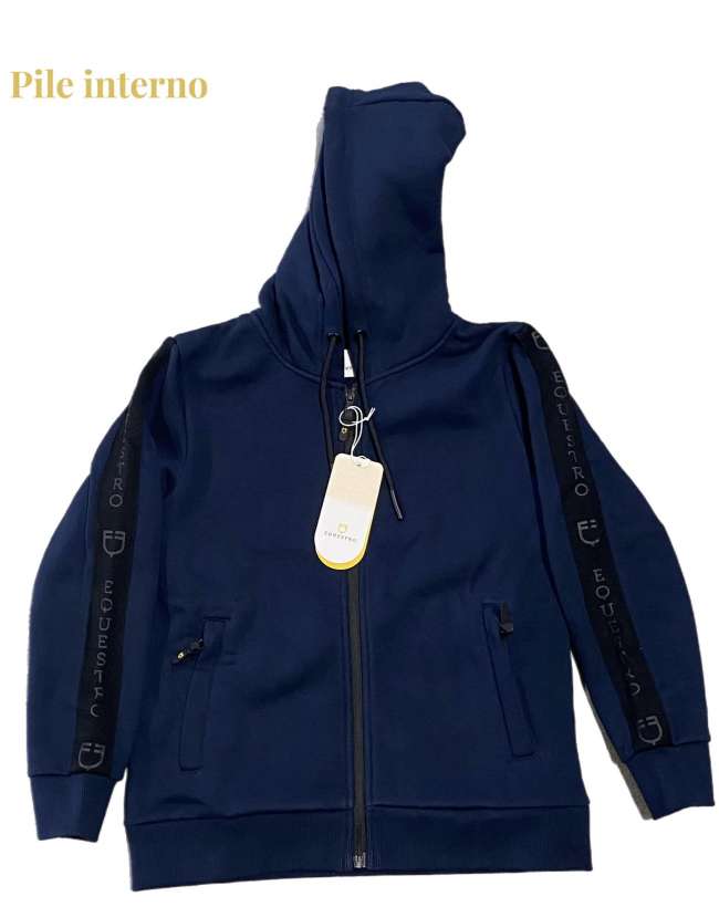 FELPA EQUESTRO BAMBINA FULL ZIP PILE INTERNO