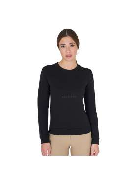 FELPA EQUESTRO DONNA GIROCOLLO LOGO STAMPATO-27290