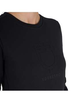 FELPA EQUESTRO DONNA GIROCOLLO LOGO STAMPATO-27292