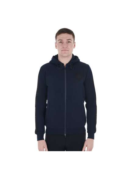 FELPA UOMO EQUESTRO CON CAPPUCCIO PILE INTERNO