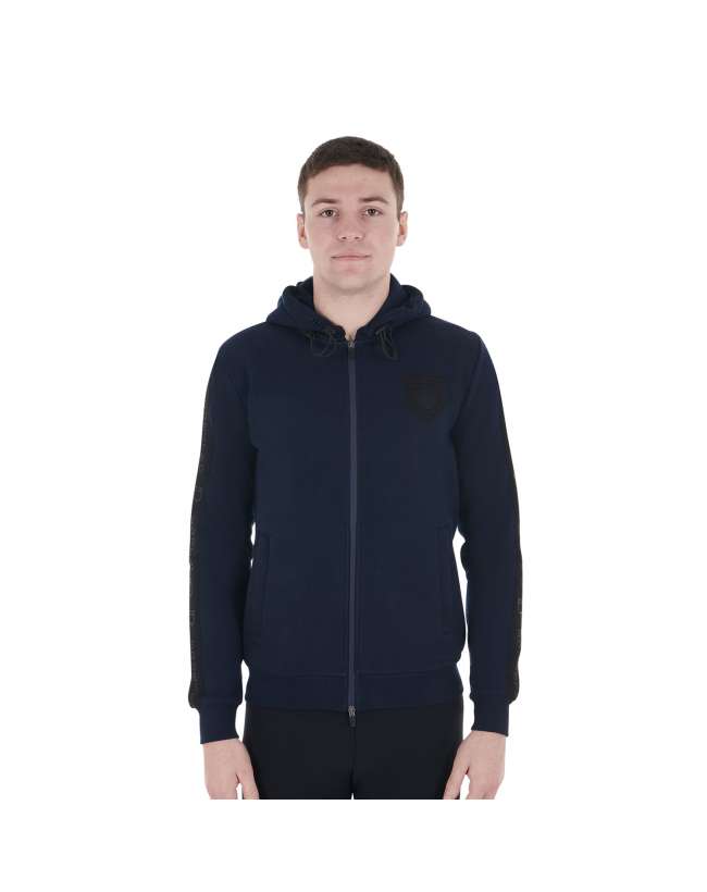 FELPA UOMO EQUESTRO CON CAPPUCCIO PILE INTERNO