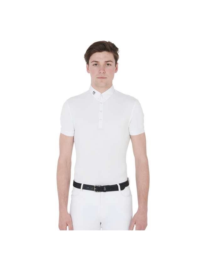 POLO EQUESTRO UOMO BIANCA MANICA CORTA