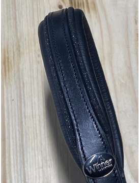 CAVEZZA IN CUOIO NERO CON GLITTER-27339
