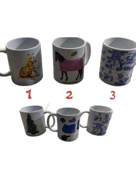 TAZZA IN TEMA EQUESTRE VARI MOTIVI-27353