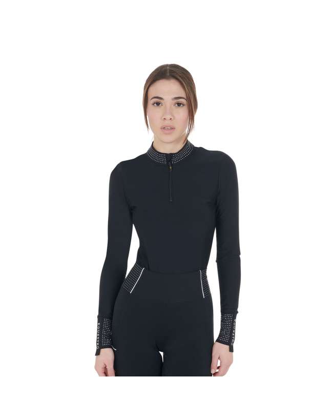 POLO DONNA EQUESTRO DA ALLENAMENTO CON STRASS
