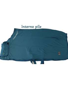 COPERTA MICROFIBRA INTERNO PILE ELEGANTE CON BAVETTA-27401