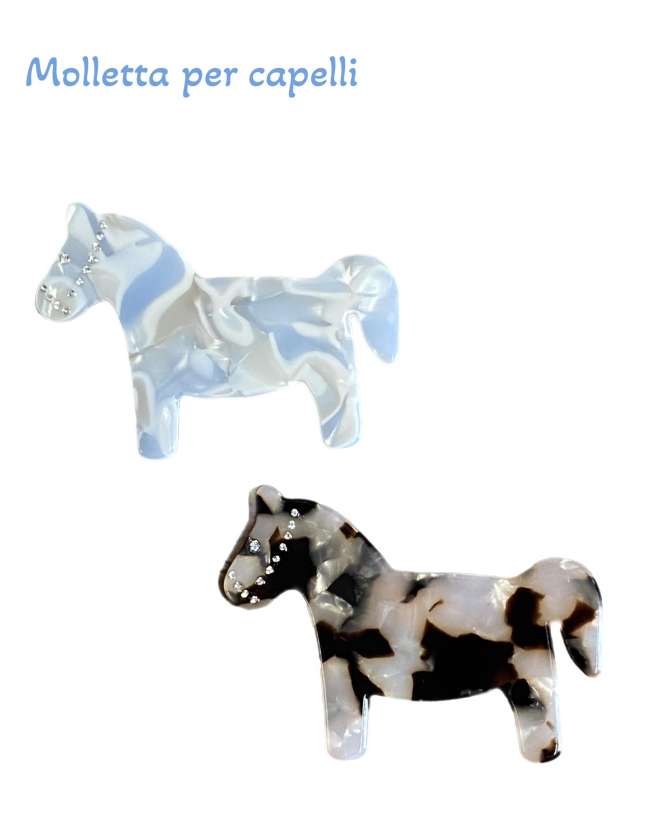 molletta per capelli a forma cavallo 