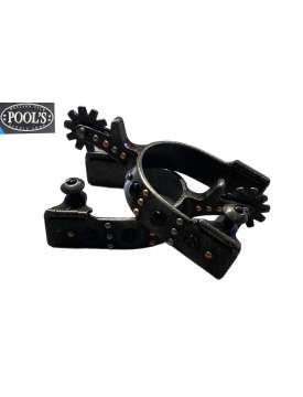 SPERONI WESTERN POOL'S ACCIAIO CON PERLE NERE-27510