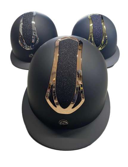 CASCO ILLUSION CON GLITTER E PLACCA LUCIDA