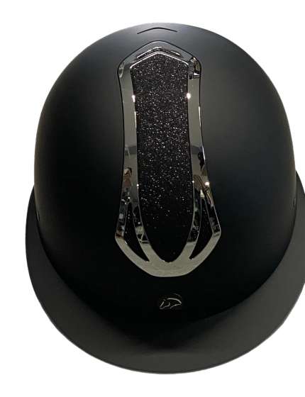 CASCO ILLUSION CON GLITTER E PLACCA LUCIDA