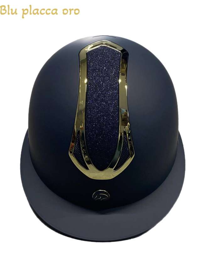 CASCO ILLUSION CON GLITTER E PLACCA LUCIDA