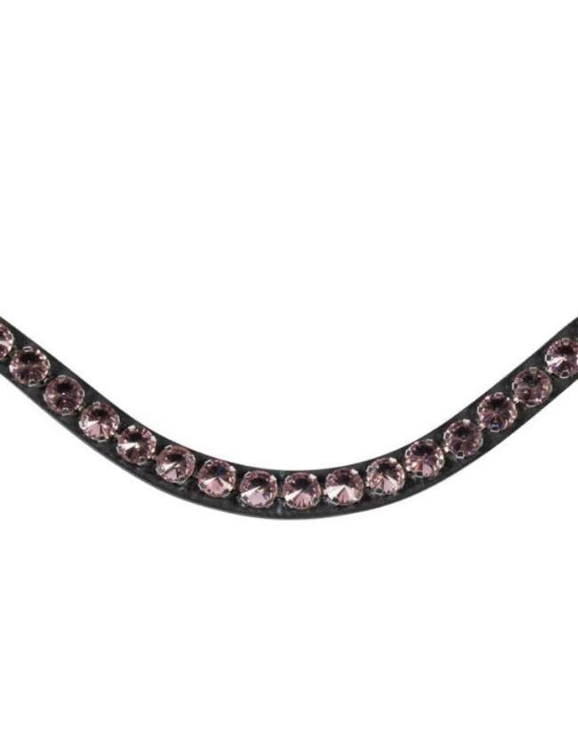 FRONTALINO PER TESTIERA CON BRILLANTINI ROSA