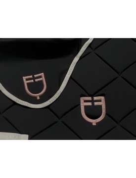SOTTOSELLA CUFFIETTA EQUESTRO NERO LOGO ROSA-27661