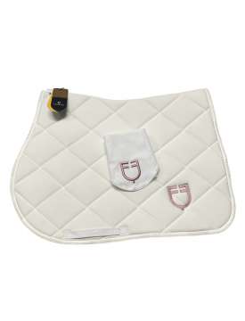 SOTTOSELLA E CUFFIA EQUESTRO LOGO ROSA-27685