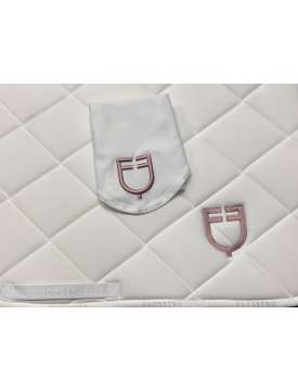 SOTTOSELLA E CUFFIA EQUESTRO LOGO ROSA-27686