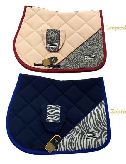 EQUESTRO SOTTOSELLA E CUFFIA ZEBRA E LEOPARD