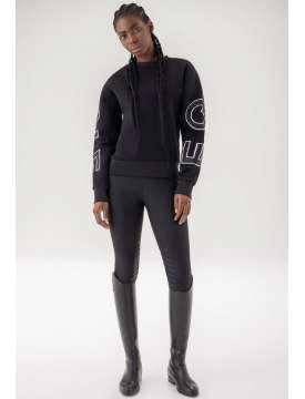 FELPA DONNA EQUILINE GIROCOLLO CON MAXILOGO-27900