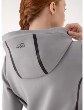FELPA EQUILINE DONNA GRIGIA TECNICA CON CAPPUCCIO-27999