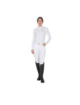 POLO EQUESTRO DONNA SLIM FIT CON STRASS-28026