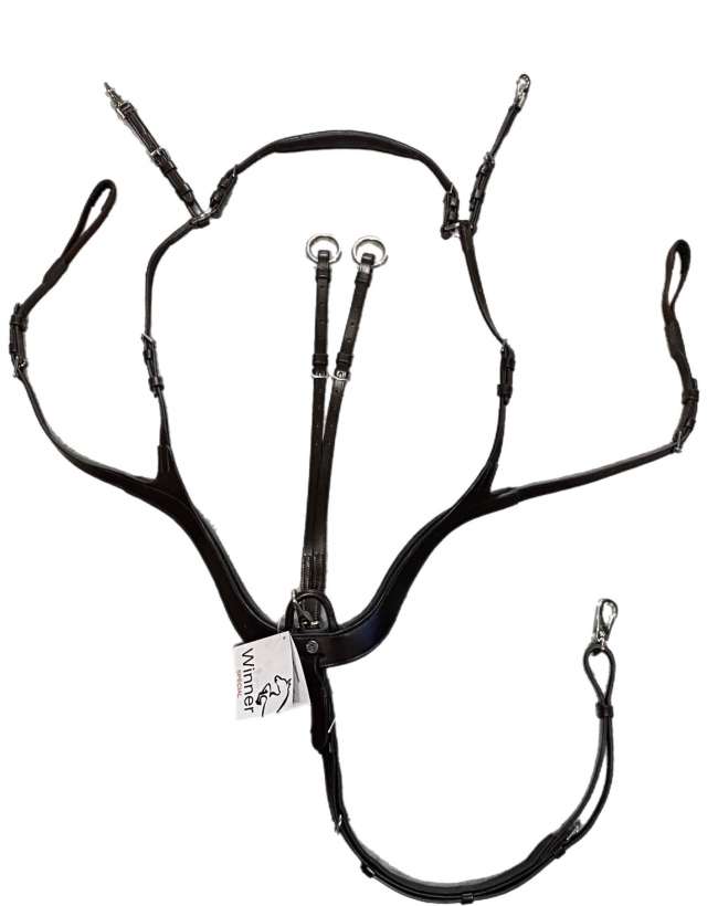 PETTORALE DA CAVALLO ANATOMICO IN CUOIO 