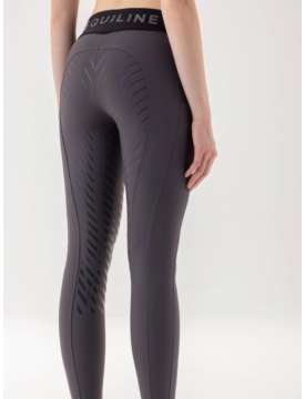 LEGGINGS EQUILINE GRIGIO FULL GRIP FELPATO-28254