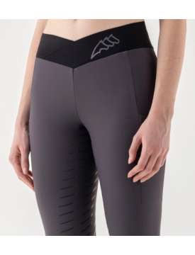 LEGGINGS EQUILINE GRIGIO FULL GRIP FELPATO-28255
