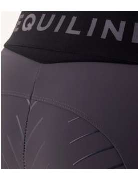 LEGGINGS EQUILINE GRIGIO FULL GRIP FELPATO-28258